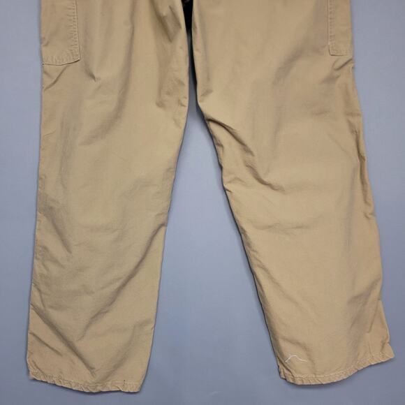 Carhartt Dungaree Fit Carpenters Pants Mens 40" x 32" Canvas Work Tan Pockets - Picture 13 of 15